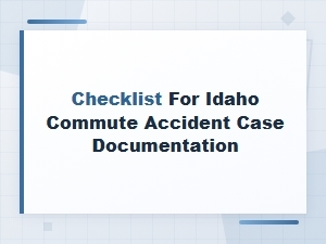 Idaho Commute Accident Case Documentation Checklist Guide